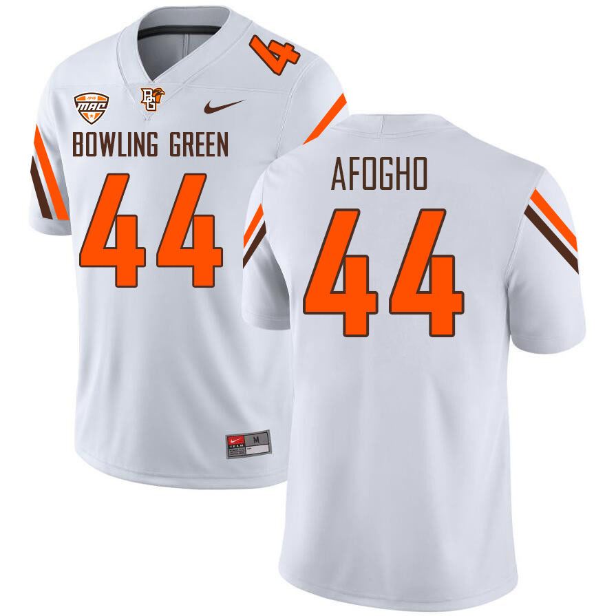 Bowling Green Falcons #44 David Afogho College Football Jerseys Stitched-White